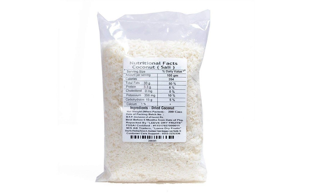 Leeve Dry fruits Coconut (sali)    Pack  200 grams